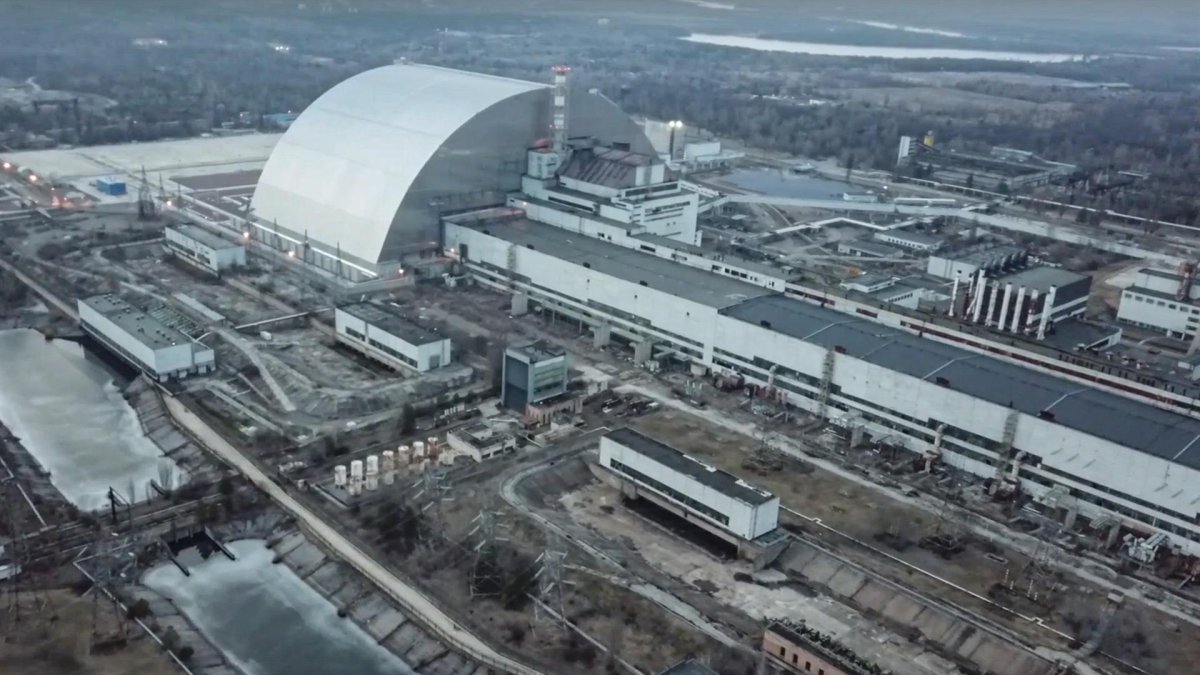 Imagen de un video facilitado el pasado lunes por el ministerio ruso de Defensa de la planta nuclear de Chernóbil en Ucrania.