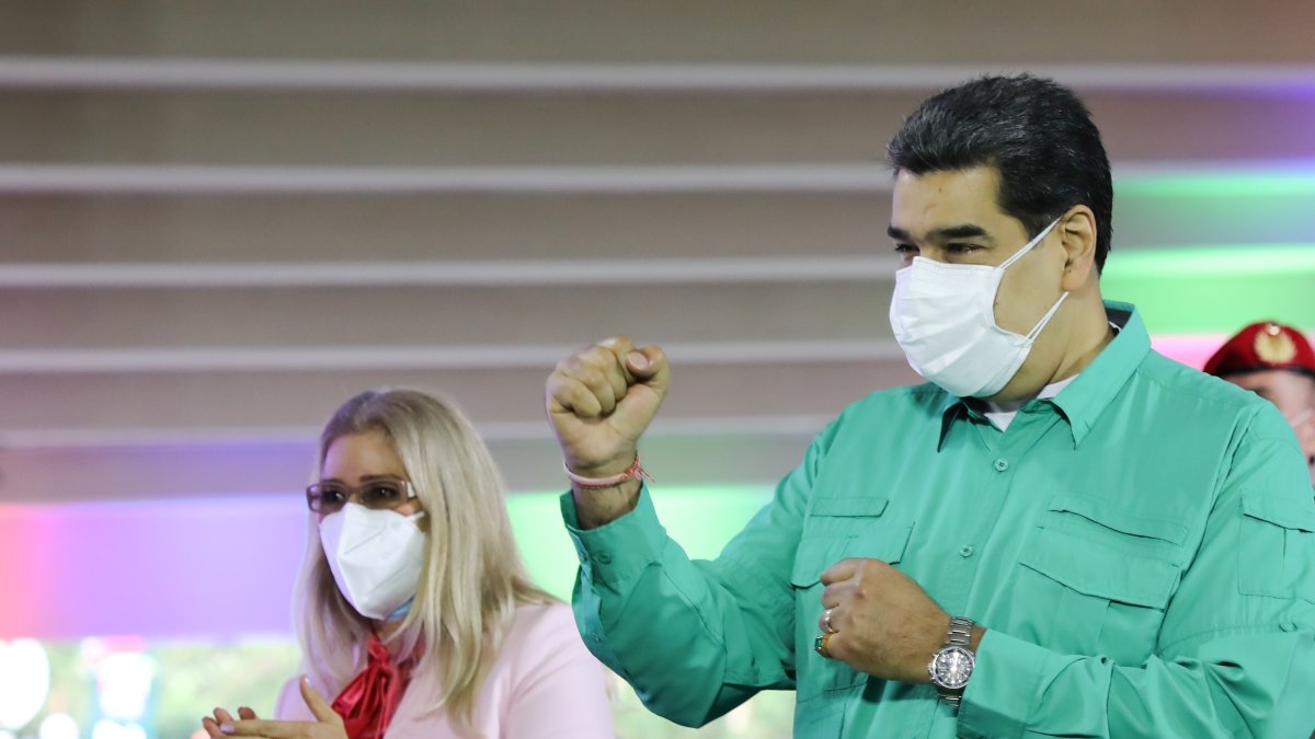 El presidente venezolano Nicolás Maduro en un acto de gobierno  en Caracas (Venezuela).  