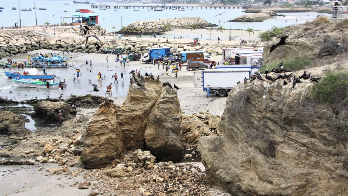 Hecho. Apenas unas rocas quedaron de lo que era el arco de la caleta.
