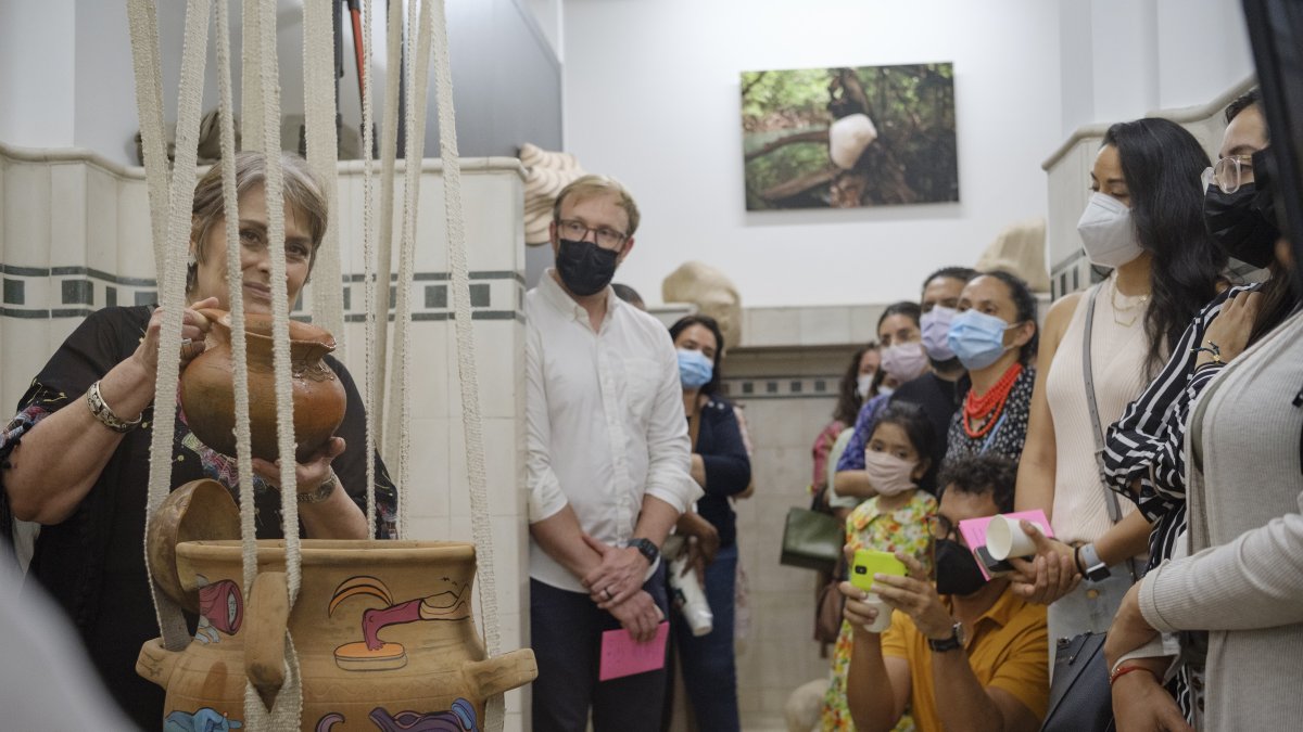 La obra de Raúl Ayala remite a la sanación desde el uso ritual de los fermentos de las plantas.
