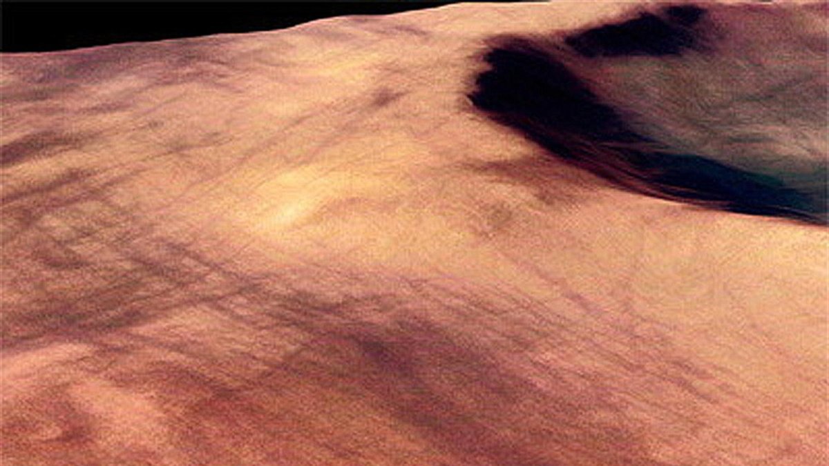 Fotografía de la Agencia Espacial Europea (ESA) que muestra una parte de las altiplanicies del sur de Marte, en una fotografía de archivo.