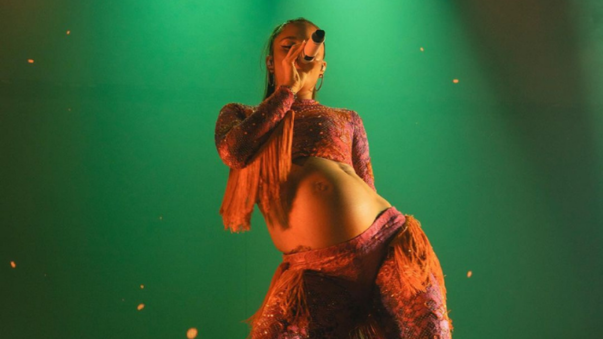 Greeicy no ha dejado de lado sus presentaciones a pesar de su avanzado embarazo