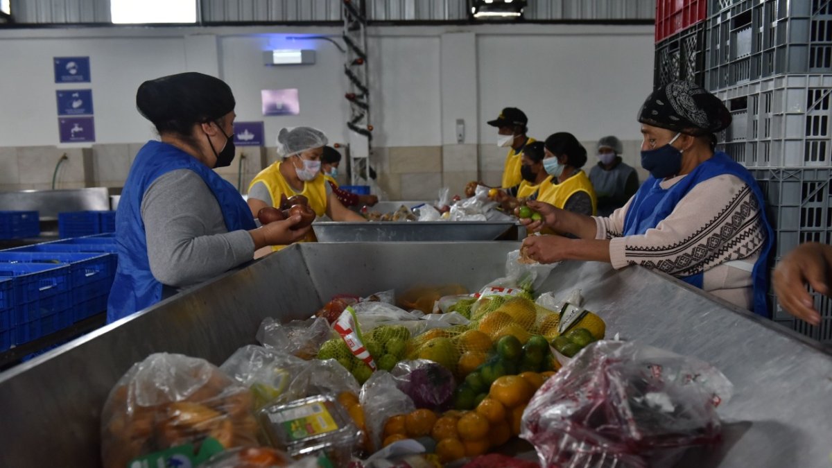 Ayuda. El Banco de Alimentos de Quito recibe productos que luego los entrega en las fundaciones.