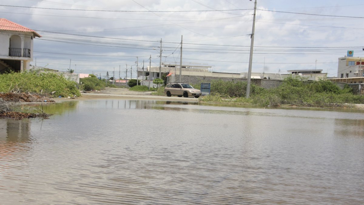 Costa de Oro. El vecindario es residencial, sus calles son de tierra y en cada lluvia, como amaneció el martes, se forman lagunas enormes en ellas.