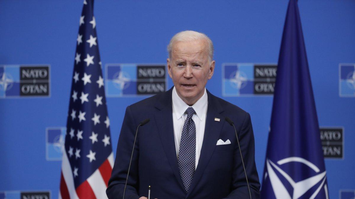 Joe Biden en una rueda de prensa de la OTAN