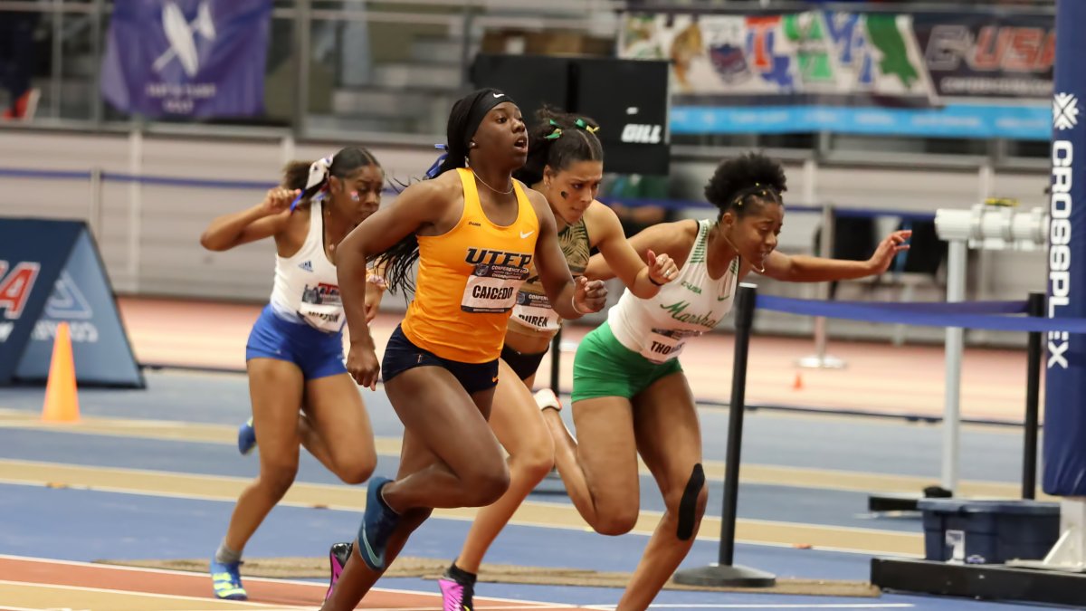 Maribel Caicedo (c), en representación de la UTEP, fue oro en febrero en los torneos de Conferencia.