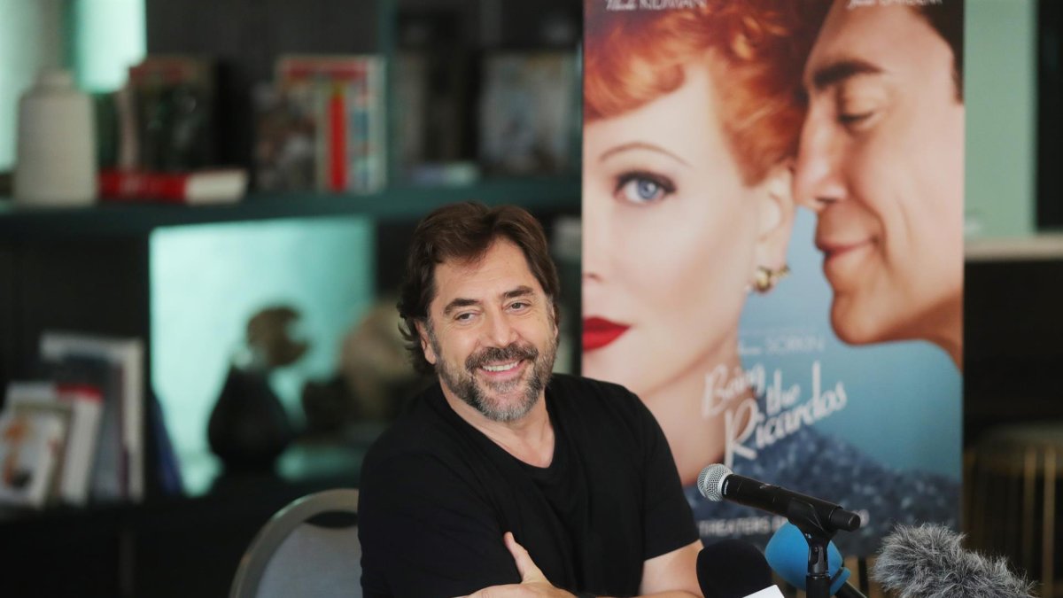 El actor español Javier Bardem fue registrado este sábado, durante una rueda de prensa para celebrar su nominación al Óscar.