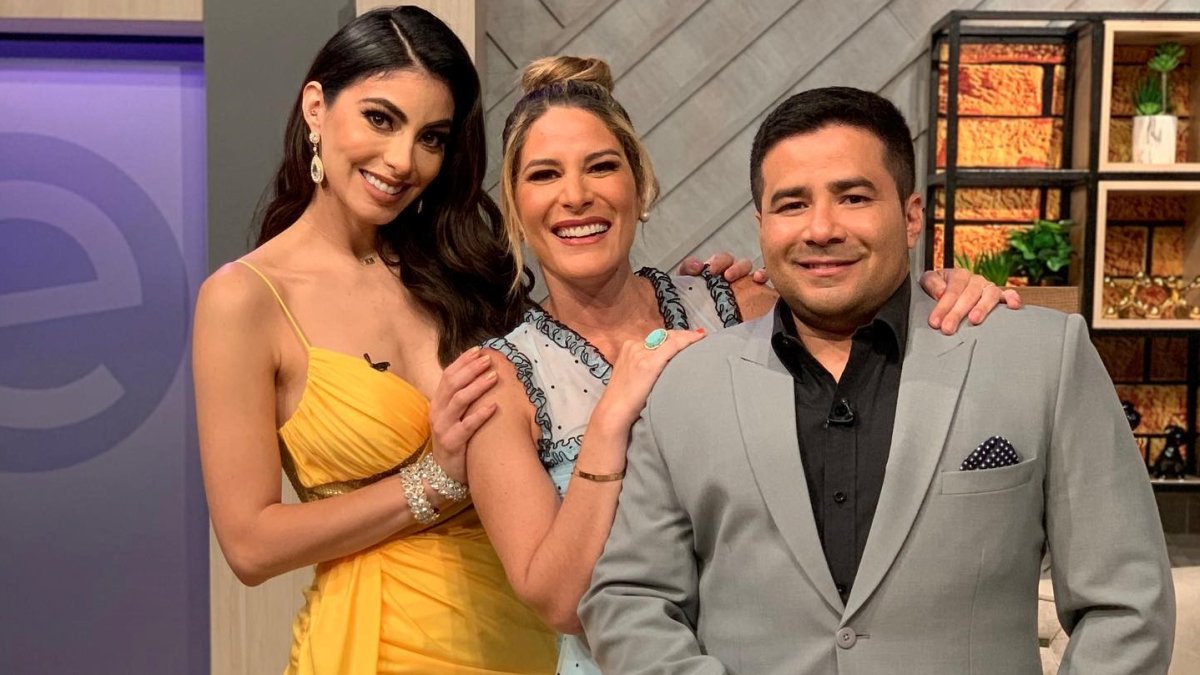 Virginia con Gaby Díaz y Henry Bustamante.