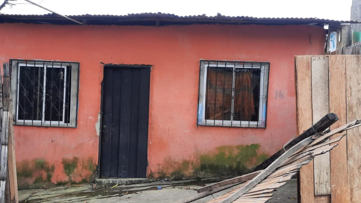 Una de las viviendas que fueron allanadas durante los operativos del pasado miércoles.