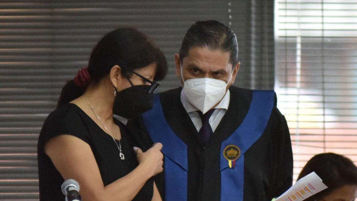 Diligencia. La audiencia de juzgamiento es presidida por el juez Wálter Macías.