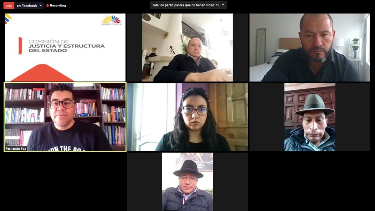 La Comisión de Justicia sesionó la mañana de hoy, 9 de abril de 2022, de manera virtual.