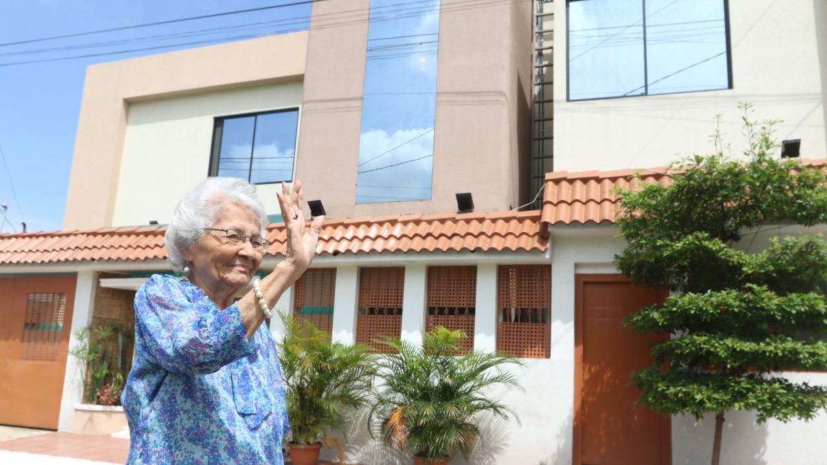 Hábito. Pocas veces Mérida va al parque de su sector. Disfruta más en casa.