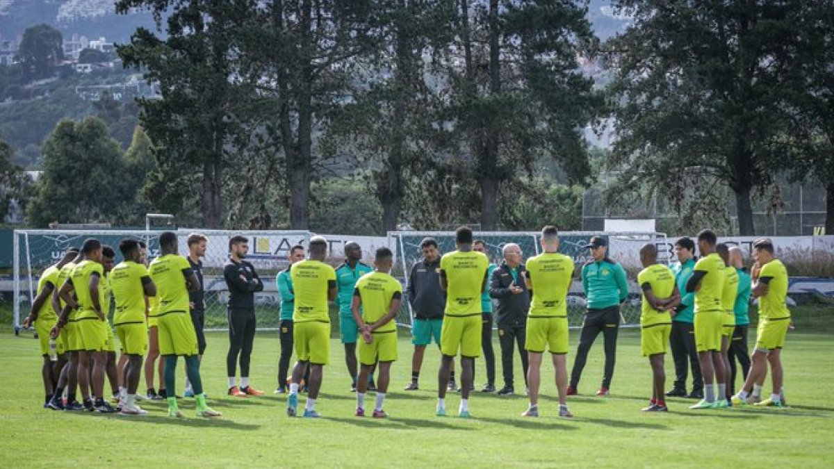 Barcelona se entrenó este sábado 16 de abril de 2022 en el complejo de El Nacional en Tumbaco.