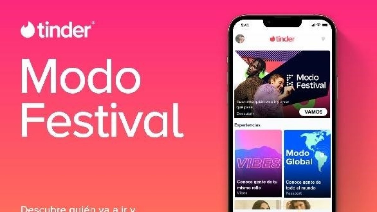Tinder introduce una herramienta llamada Modo Festival