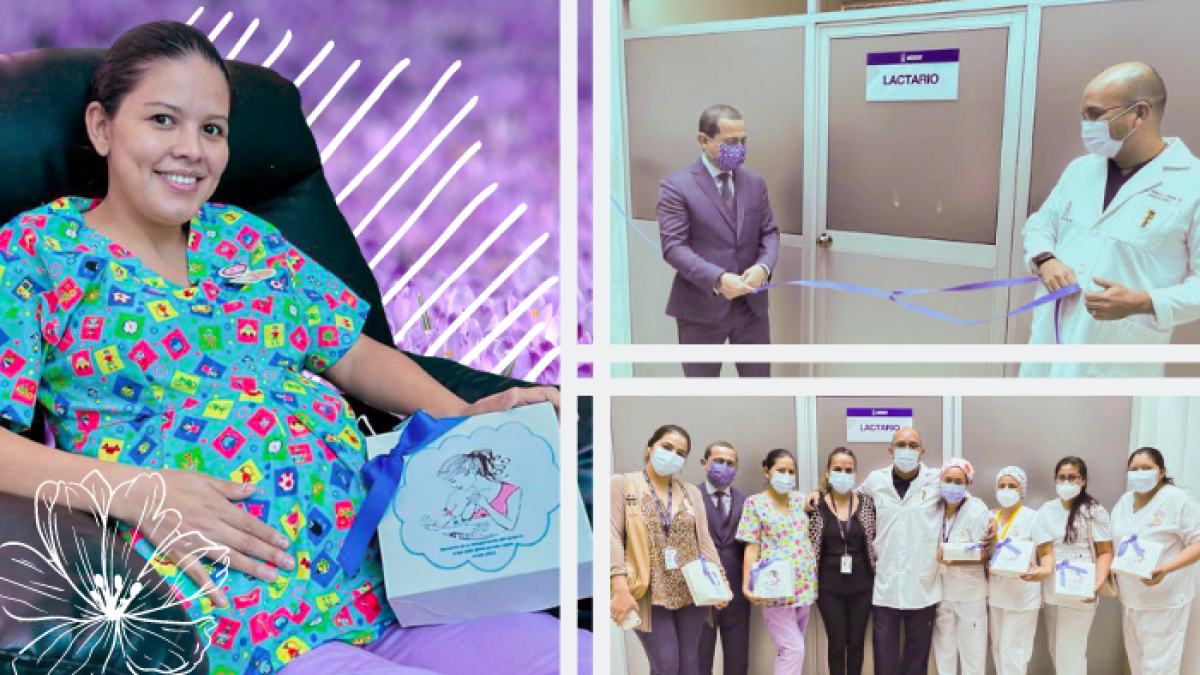 Linda Chiqui, trabajadora de la institución. También constan, entre otros, Mgs Jorge Aguirre, director administrativo, y doctor Alfonso Mora, director médico del hospital.