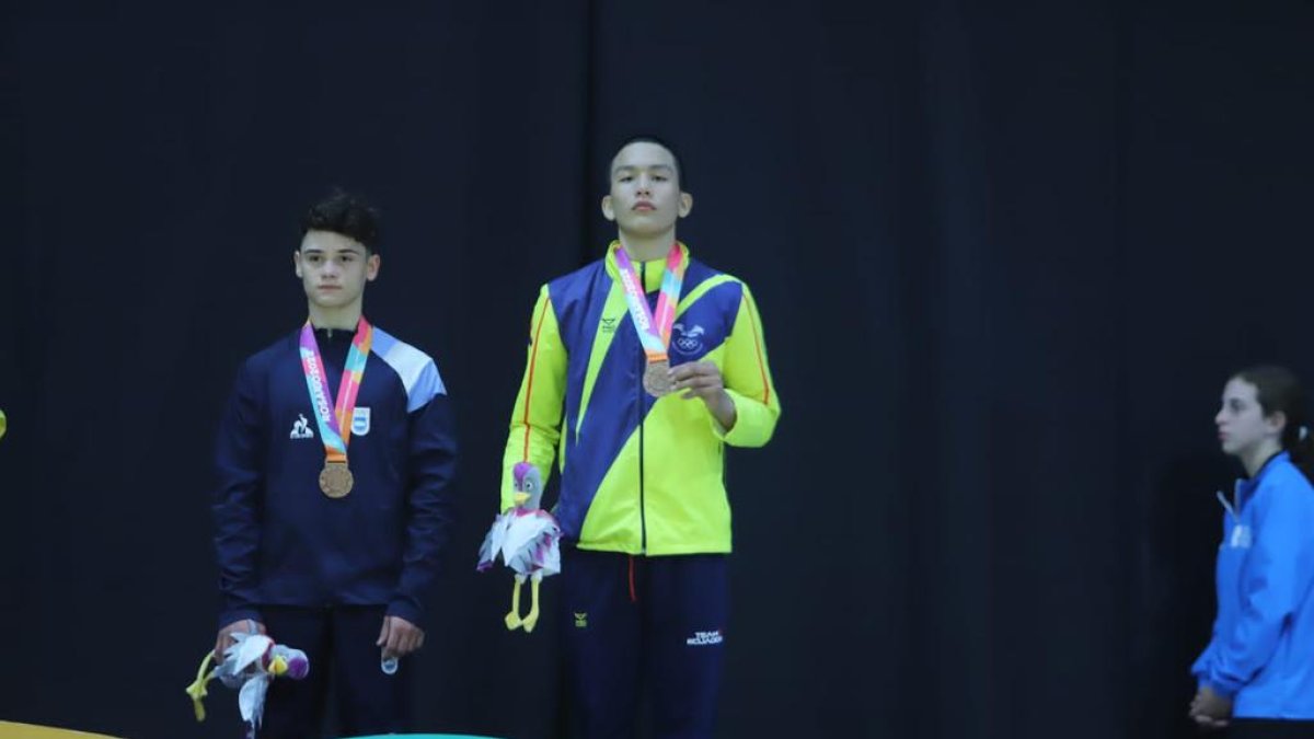 Yang Lama subió al podio de los Juegos Sudamericanos de la Juventud en el judo de los -55 kg.