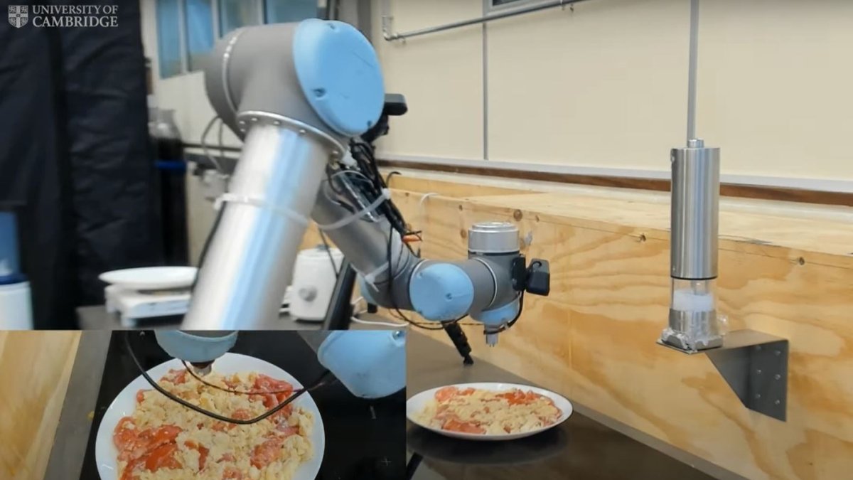Robot chef probando comida