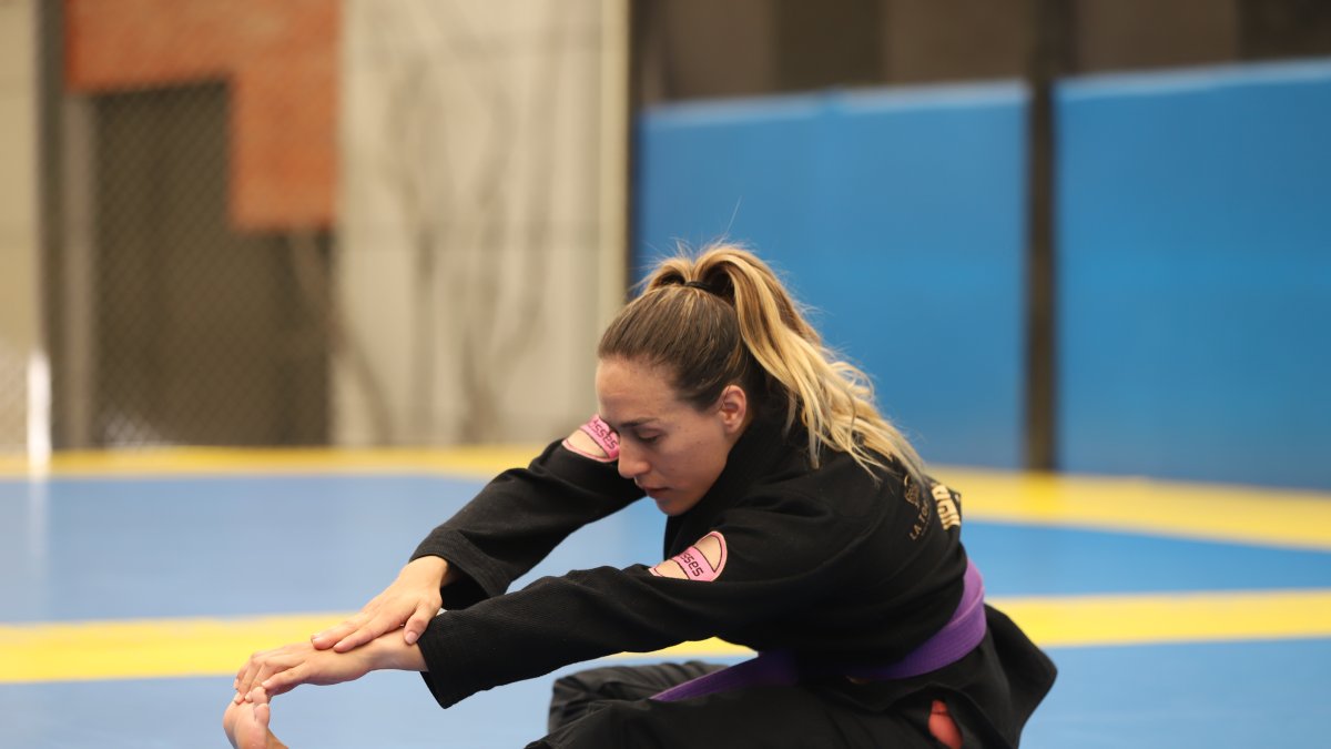 Nicole Loor, de 27 años, es cinta violeta en jiujitsu brasileño.