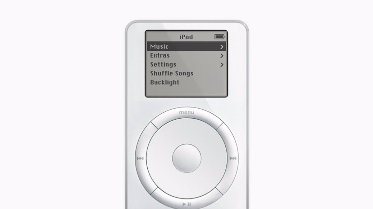 IPod original presentado en octubre de 2001