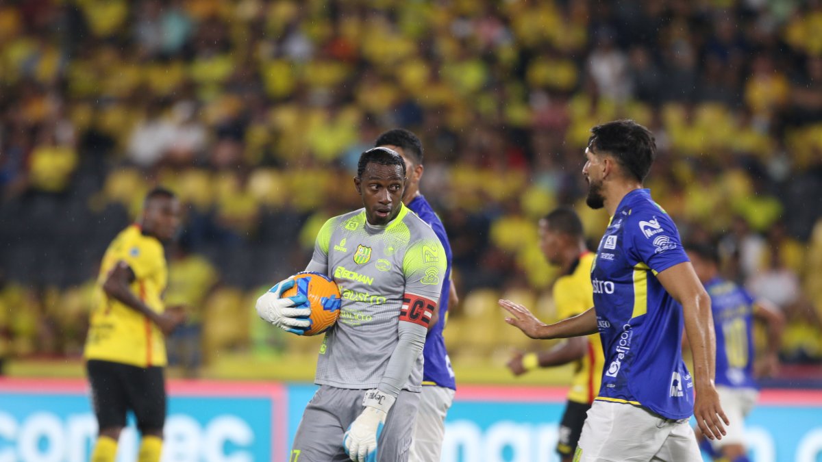 Walter Hinostroza, en el partido donde Gualaceo venció a Barcelona.