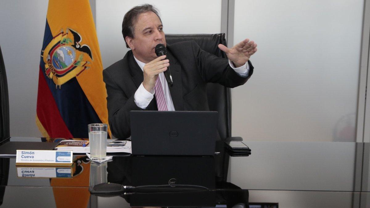 El ministro de finanzas, Simón Cueva, habló sobre la situación económica de Ecuador este 11 de mayo de 2022.