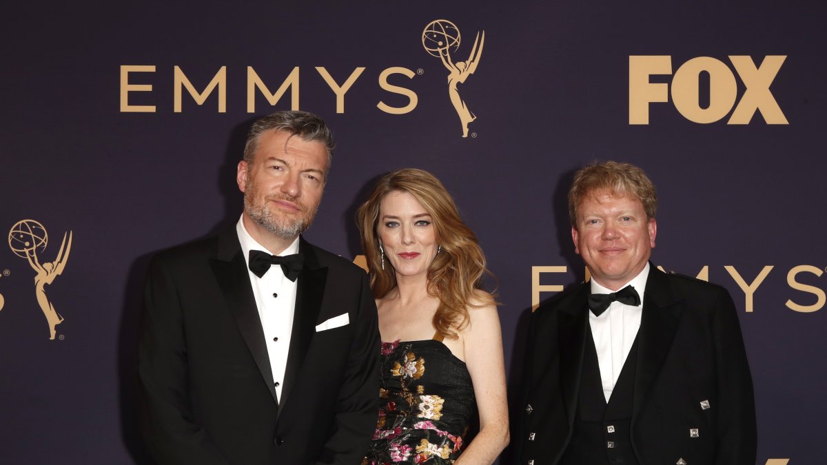 Charlie Brooker, Annabel Jones y Russell McLean, productores de Black Mirror