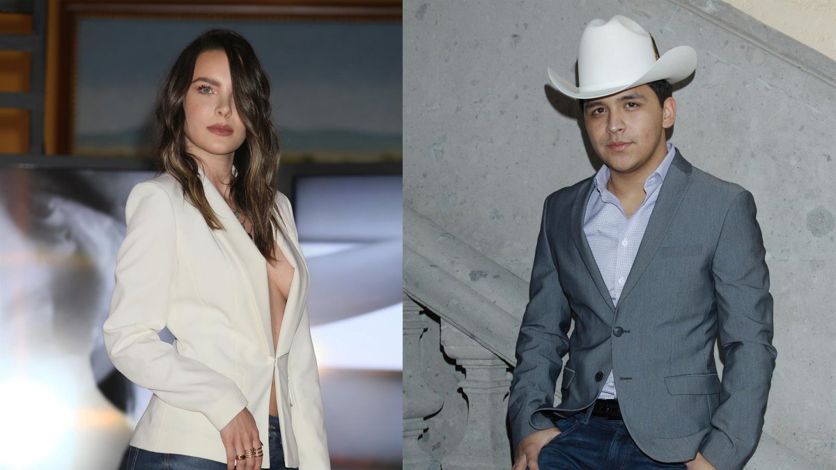 Combo de fotografías que muestran a los cantantes mexicanos Belinda y Christian Nodal, mientras posan en la capital mexicana (México). El cantante mexicano Christian Nodal exhibió este miércoles una supuesta conversación que mantuvo con Belinda para mostrar que la cantante le pedía dinero para cuidados personales y para sus padres.