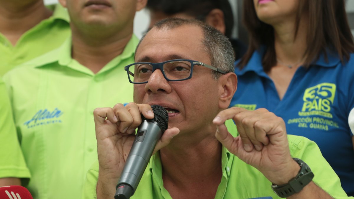 El exvicepresidente Jorge Glas en un acto proselitista del 2017. Él era parte del buró político de Alianza PAIS.