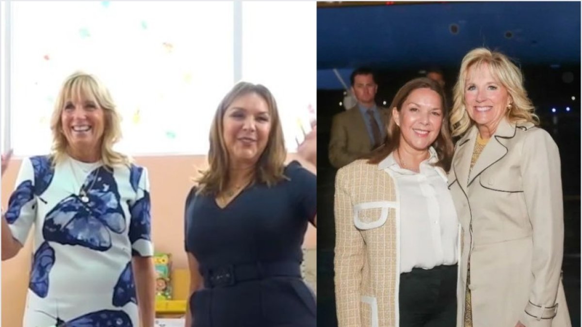 Jill Biden y María de Lourdes Alcívar.