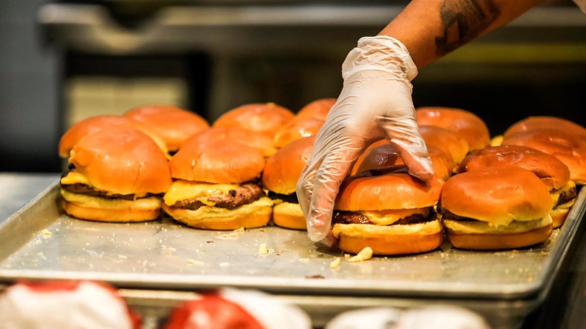 Imagen de archivo de hamburguesas.