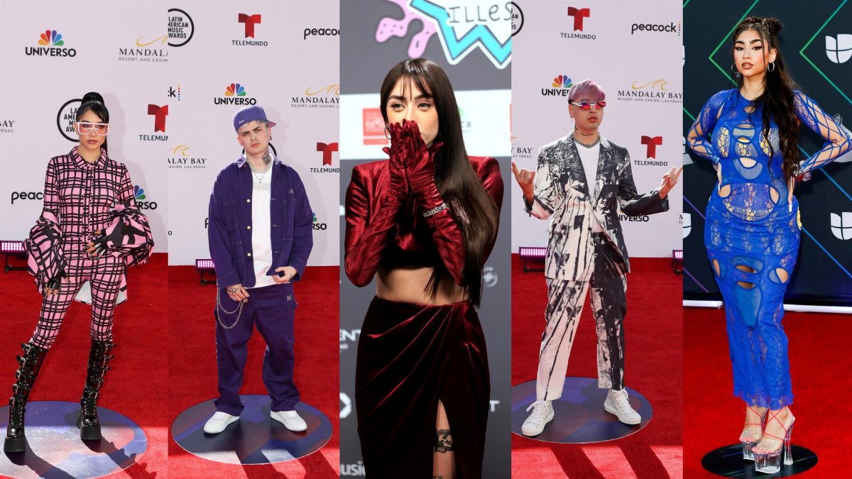 Composición de fotografías de archivo donde aparecen los cantantes, de izq, a dcha., María Becerra, Lit Killah, Nicki Nicole, Tiago PZK, y Paloma Mami que irrumpen en Estados Unidos como parte de una nueva ola de música urbana proveniente del sur del continente e impulsada por estrellas del reguetón caribeño.