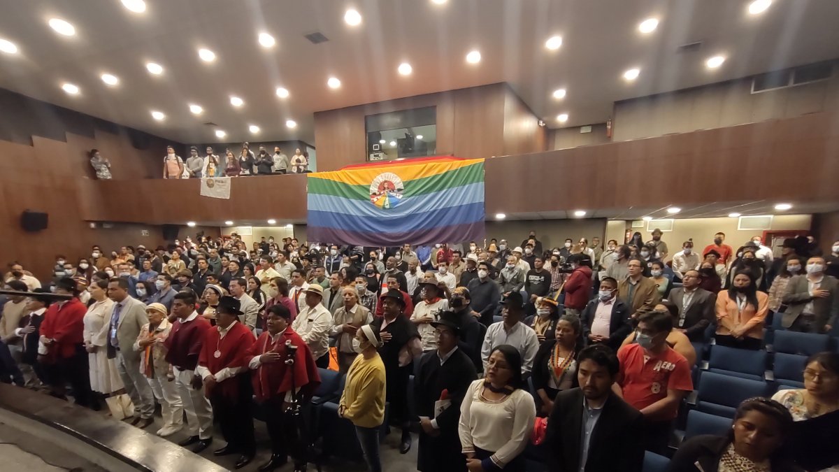 A la cita acudieron los representantes de varias organizaciones que confirman la CONAIE.