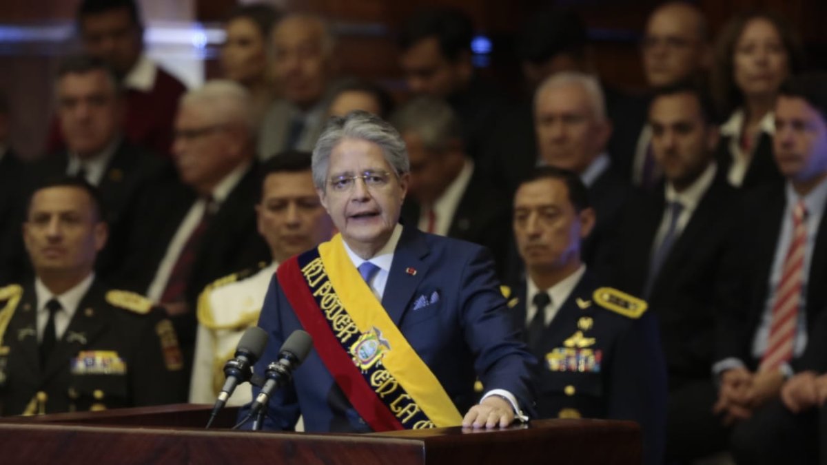 Presidente. Guillermo Lasso eludió la política durante una hora y media.