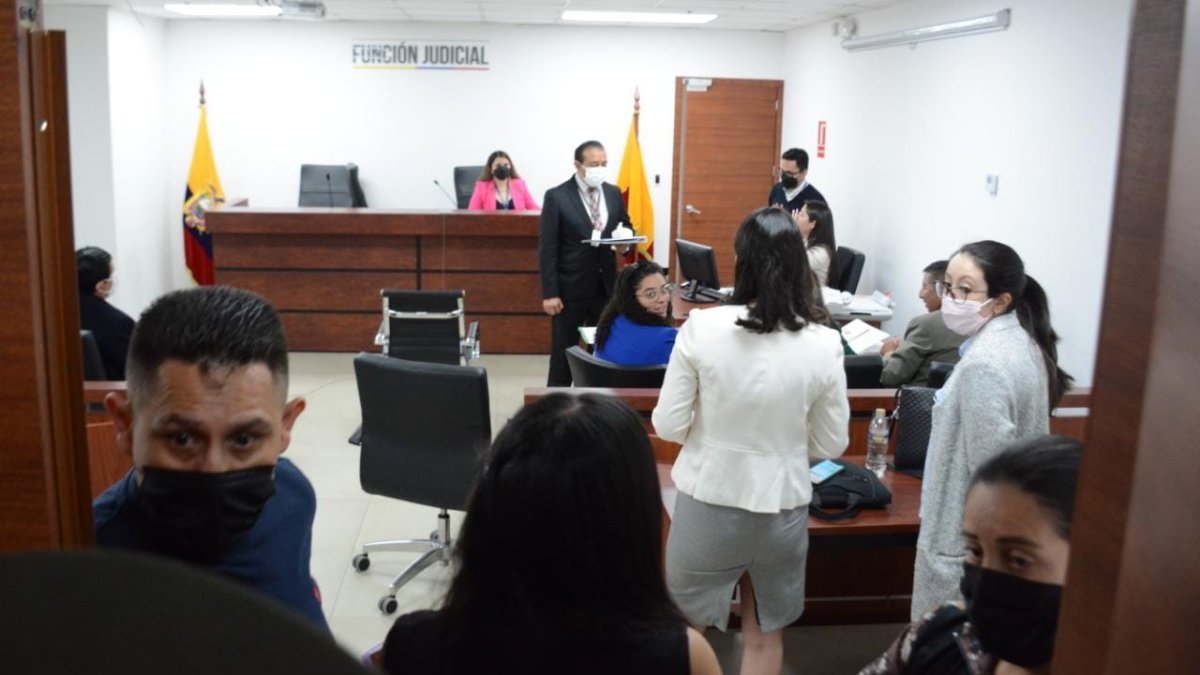 Diligencia. La última audiencia de Glas se hizo en el Complejo Judicial Norte de Quito.