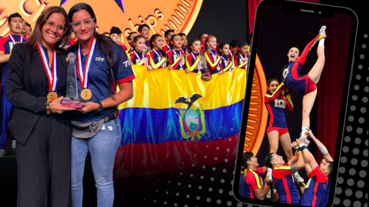 Pamela y Bianca, coaches del equipo de cheerleading ganador de oro mundial.