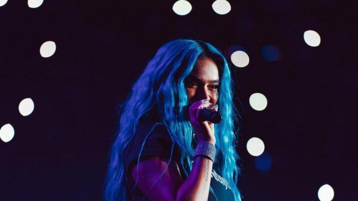 Karol en el concierto brindado el viernes pasado en el Puerto Principal.