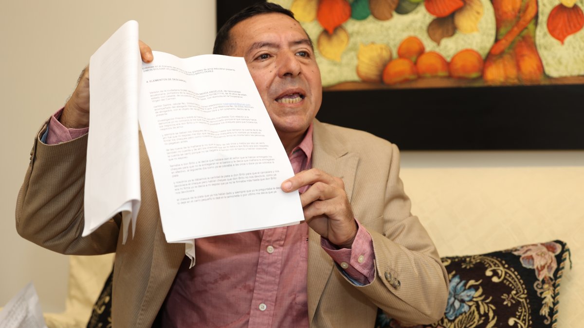 Figura. Ronquillo durante su encuentro con EXPRESO.