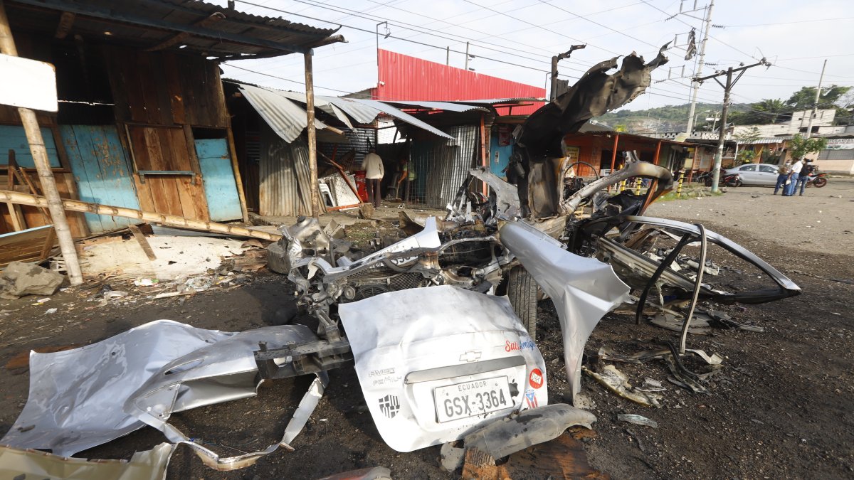 Una cámara de vigilancia de la Penitenciaría registró la explosión del 25 de abril de 2022.