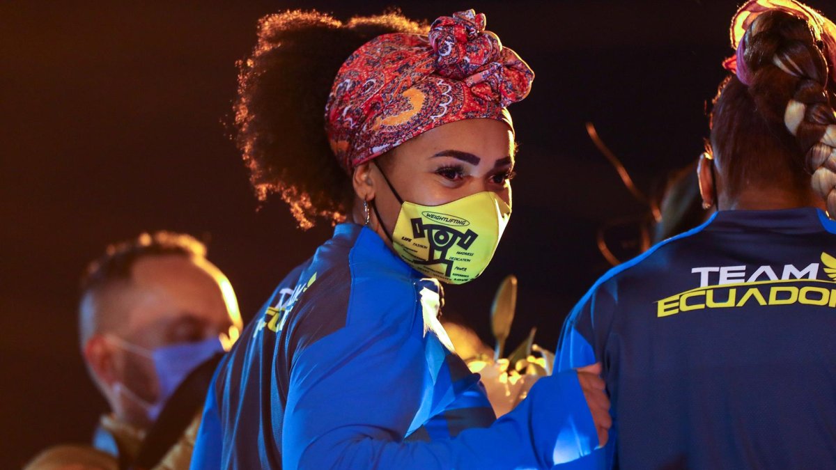 Fotografía de archivo de la medallista olímpica Neisi Dajomes.