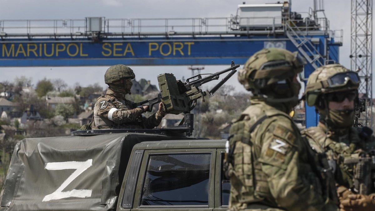 El pasado 29 de abril durante una visita al puerto de Mariupol organizada por el mando ruso