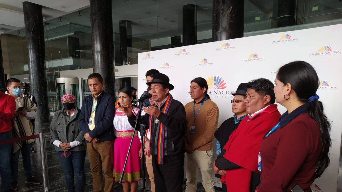 La bancada de Pachakutik se reunificó ayer en torno a la protestas y la detención de Leonidas Iza.