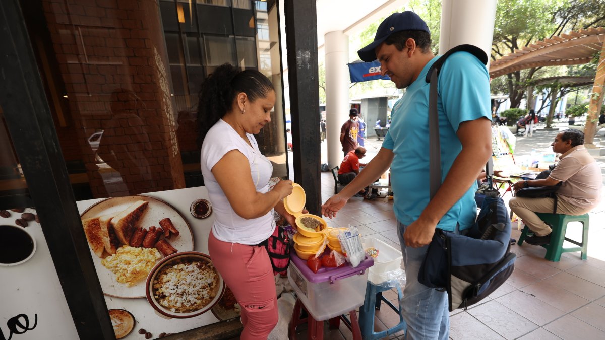 Informalidad.- Un porción de un 'dolarazo' consiste en una buena porción de arroz con poca proteína que puede ser pollo o carne de res.