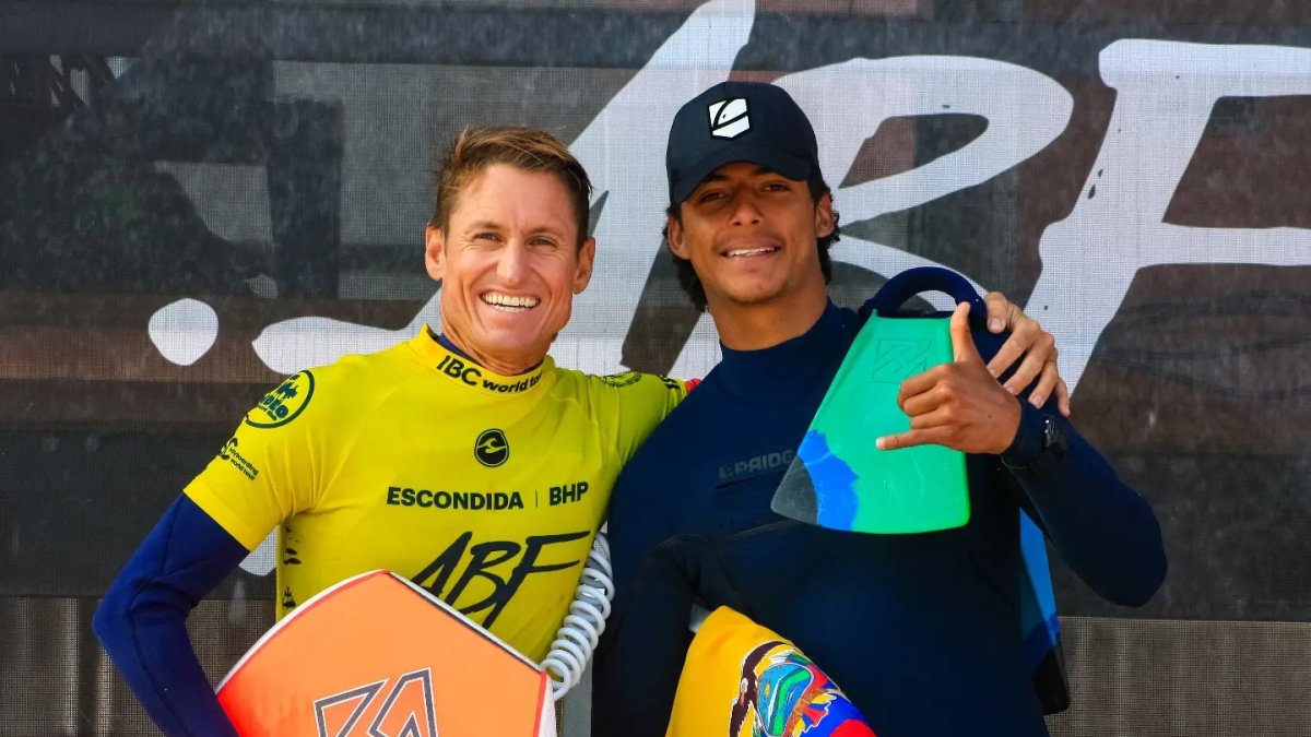 Jericco Rosero junto al histórico Dave Hubbard, luego de su competencia en Chile