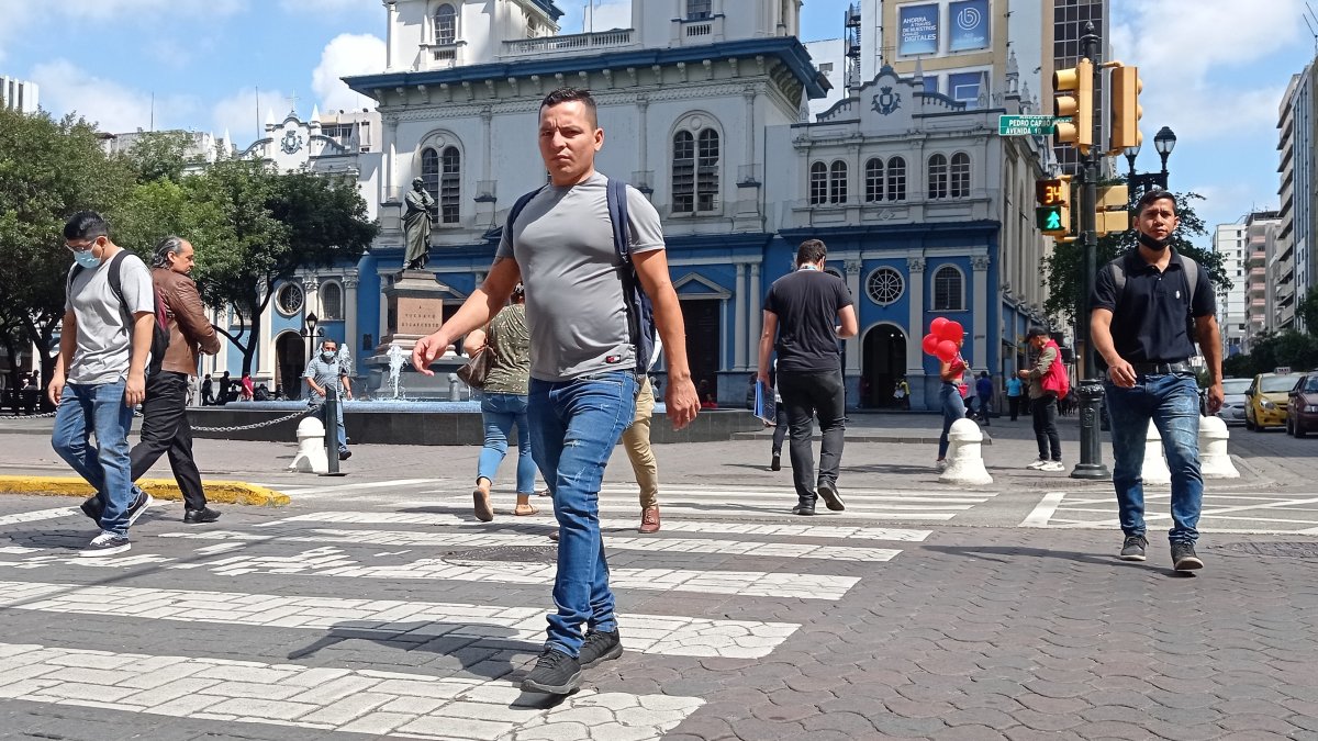 Ciudad. Los manifestantes se han dado cita en varios sectores ubicados en el centro de Guayaquil