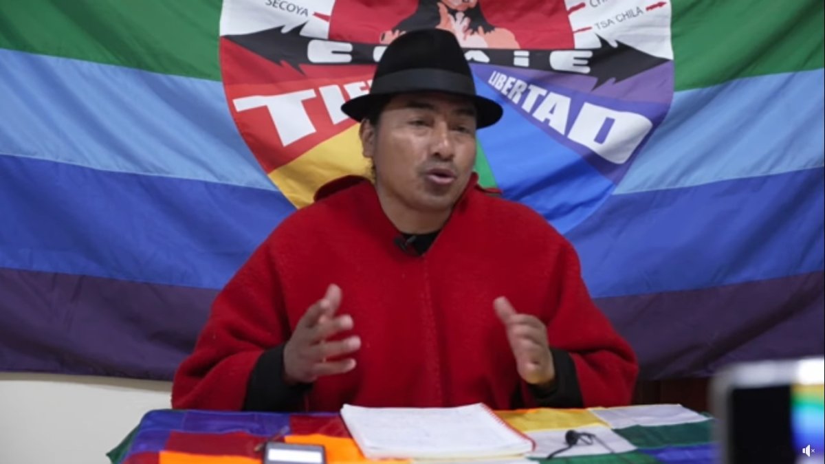 Iza. El presidente de la Conaie tira piedras a la lógica