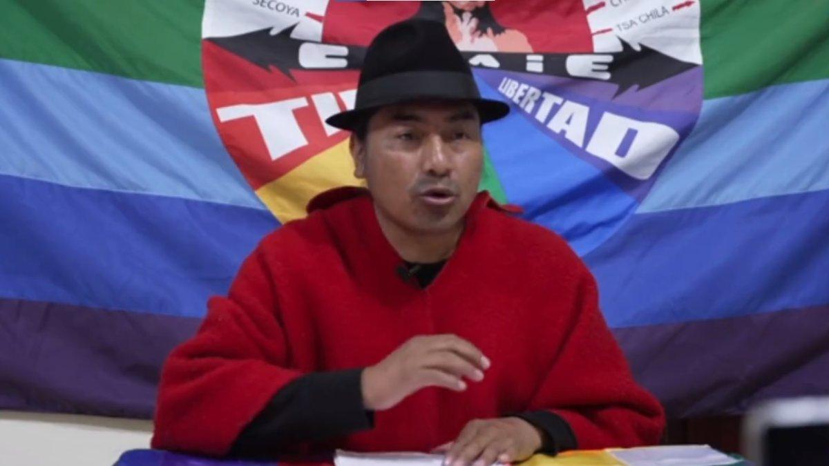 Leonidas Iza indicó que el Gobierno debe garantizar condiciones mínimas para el diálogo.