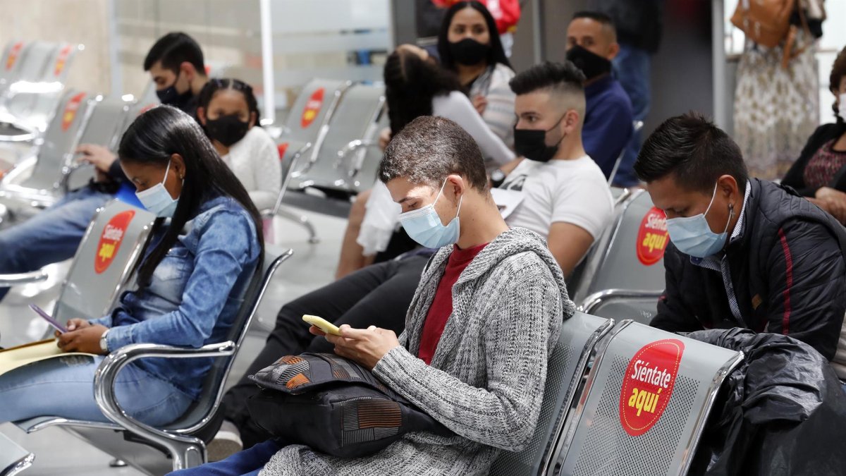 Fotografía de archivo de ciudadanos venezolanos en Bogotá (Colombia).