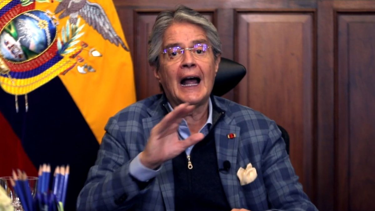 Lasso durante cadena nacional este 24 de junio de 2022.