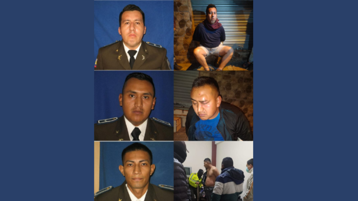 Policías retenidos.