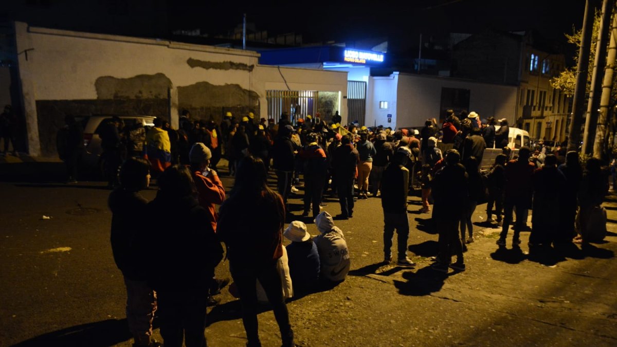 Este es el ambiente de los Alrededores donde se desarrolla el diálogo entre el Gobierno y el movimiento indígena.